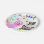 Paper Plates, Happy Birthday Chocolate Cupcake Pappteller (Schrägansicht)