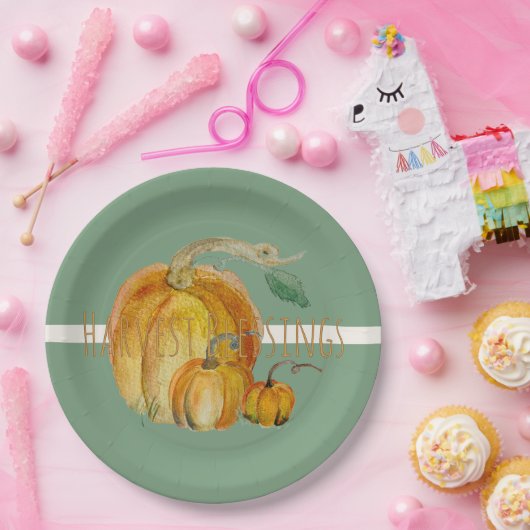 Paper Plates: Harvest Blessings Pappteller (Party)