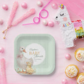 Paper Plates Mother Goose and Gosling. Pappteller (Party)