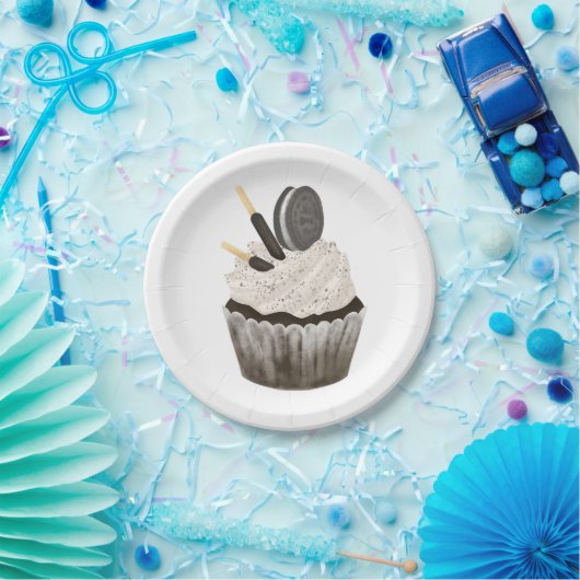 Paper Plates, Oreo Birthday Cupcake Pappteller (Party)