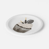 Paper Plates, Oreo Birthday Cupcake Pappteller (Schrägansicht)