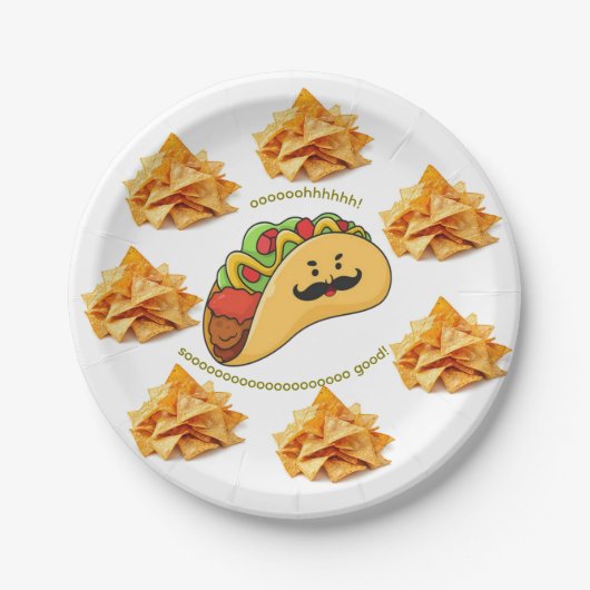 Paper Plates, Tacos Tortilla Chips Pappteller (Vorderseite)