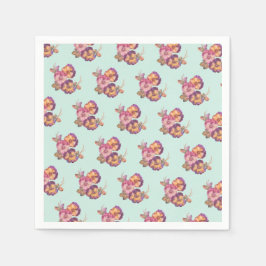 Paper Plates | Vintage Pansy Party Tableware Serviette