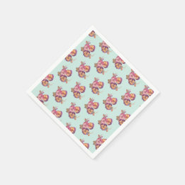 Paper Plates | Vintage Pansy Party Tableware Serviette