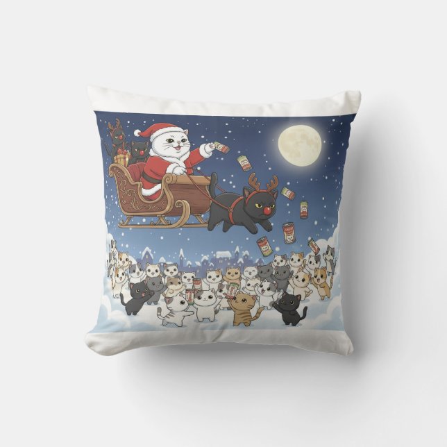 Paper&Pukku Merry Christmas! Throw Pillow Kissen (Vorderseite)