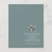 PAPER QR Code Bohemisch Hochzeitstorte Blue Einlad Flyer (Hinten)