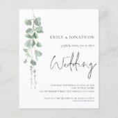 PAPER QR Code Eukalyptus Wedding Einladung Flyer (Vorne)