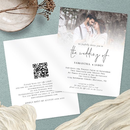PAPER QR Foto Skript Einladung Hochzeitsfeiern Flyer
