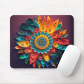 Paper Quill Blume Mousepad (Mit Mouse)