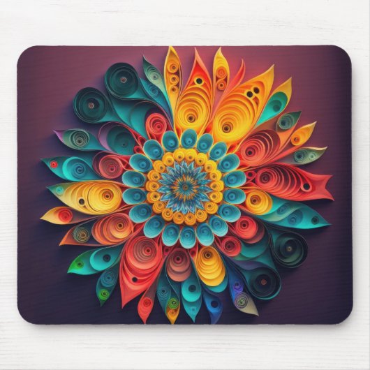 Paper Quill Blume Mousepad (Vorne)