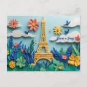 Paper Quilling Paris Postkarte (Vorderseite)