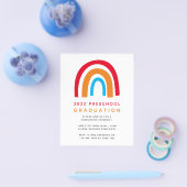 PAPER Rainbow School Abschluss Einladung Flyer (Einzeln)