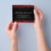PAPER Red Glitzer Christmas Black Danke Flyer (Gruppe)