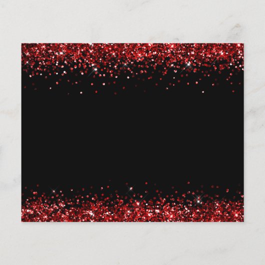 PAPER Red Glitzer Christmas Black Danke Flyer (Hinten)