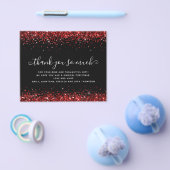 PAPER Red Glitzer Christmas Black Danke Flyer (Einzeln)