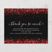 PAPER Red Glitzer Christmas Black Danke Flyer (Vorne)