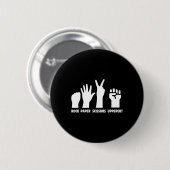 Paper Rock Scissors Uppercut Boxing Martial Arts K Button (Vorne & Hinten)
