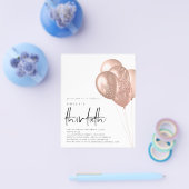 PAPER Rose Gold Balloons QR Code 30. Party Flyer (Einzeln)