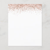 PAPER Rose Gold Glitzer Quinceañera Einladung Flyer (Hinten)
