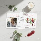 PAPER Roter Kardinal Gedenkprogramm Beerdigung Flyer