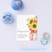 PAPER Rustikale Sonnenblumen Erntedank Abendessen  Flyer (Einzeln)