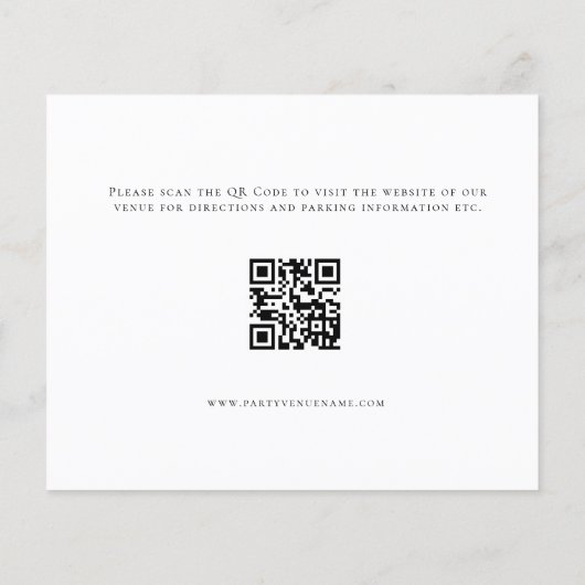PAPER Script Foto QR Code Verlobung Einladung Flyer (Hinten)