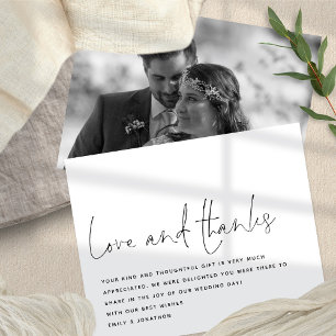 PAPER Script-Liebe Danke Foto Wedding Vielen Dank Flyer