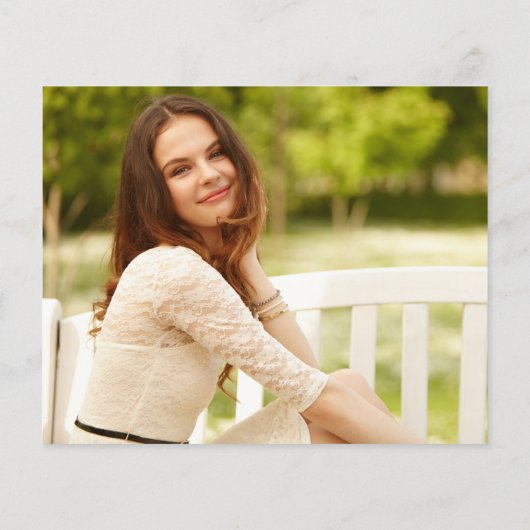 PAPER Script Text Foto Graduation Party Einladung Flyer (Hinten)