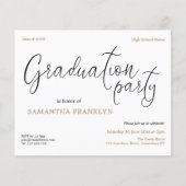 PAPER Script Text Foto Graduation Party Einladung Flyer (Vorne)