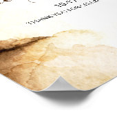 Paper Scroll Rustikales Probe Dinner Willkommen Poster (Ecke)