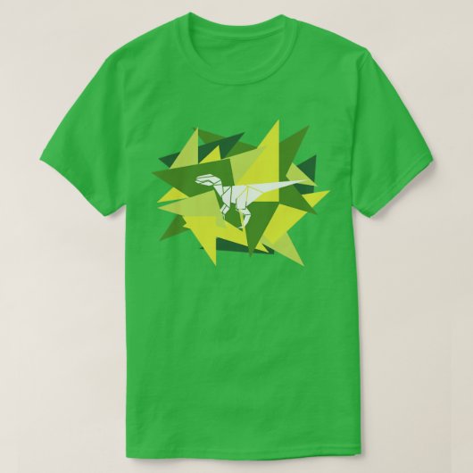 Paper Shards Origami Velociraptor T-Shirt (Design vorne)