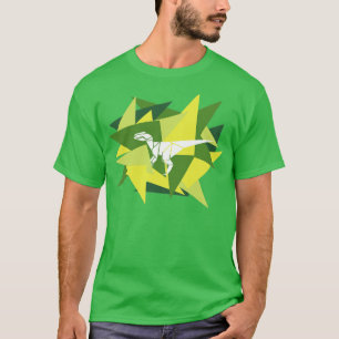 Paper Shards Origami Velociraptor T-Shirt