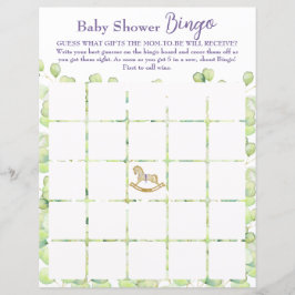 Paper Sheet Game "Bingo" für Babydusche.