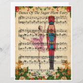 Paper Sheet Music Art Dance of the Sugarplum Fairy (Vorne/Hinten)