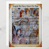 Paper Sheet Music Art Engel haben wir auf Hoch geh (Vorne/Hinten)
