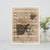 Paper Sheet Music Art Hark The Herald Angels Sing (Stehend Vorderseite)