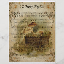 Paper-Sheet Music Art-O Holy Night