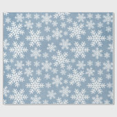 Paper Snowflake Blue Holiday Winter Muster Geschenkpapier (Flach)