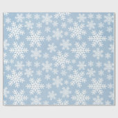 Paper Snowflake Blue Holiday Winter Muster Geschenkpapier (Flach)
