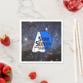 Paper Space Napkins - Star/Galaxy mit Logo Serviette (Beispiel)