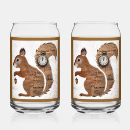 Paper Squirrel Soda Glass Dosenglas