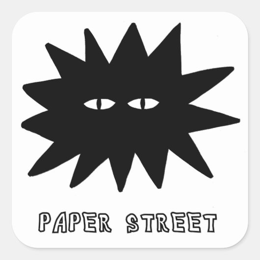 Paper Street Square Star Aufkleber (Vorderseite)