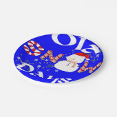 Paper Teller, Frohe Weihnachts-Schneezeit Tage Pappteller (Schrägansicht)