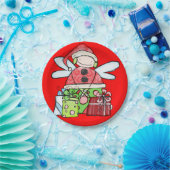 Paper Teller, Frohe Weihnachtsangel Pappteller (Party)