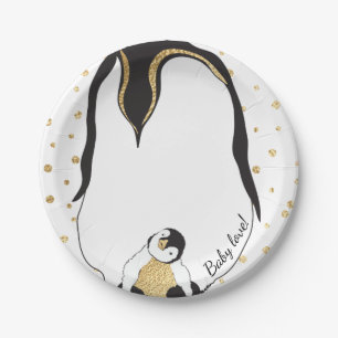Paper Teller "Gold Baby & Mommy Penguins"