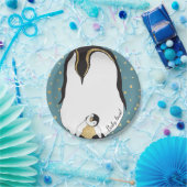 Paper Teller "Gold Baby & Mommy Penguins Blue" (Party)