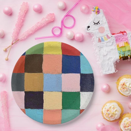 Paper-Teller im Design von Funky Squares Pappteller (Party)