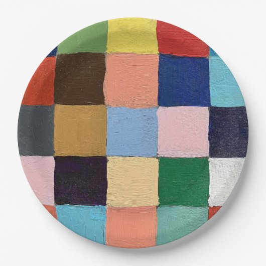 Paper-Teller im Design von Funky Squares Pappteller (Vorderseite)