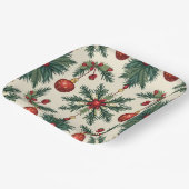 Paper Tellers, 9" Square Paper Plate(Weihnachten) Pappteller (Gewinkelt)