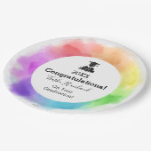 Paper Tellers Abschluss Watercolor Look HAMbyWG Pappteller (Schrägansicht)